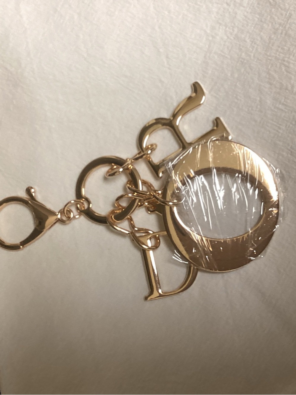 Gold Letter Charm Keychain Bag Charm